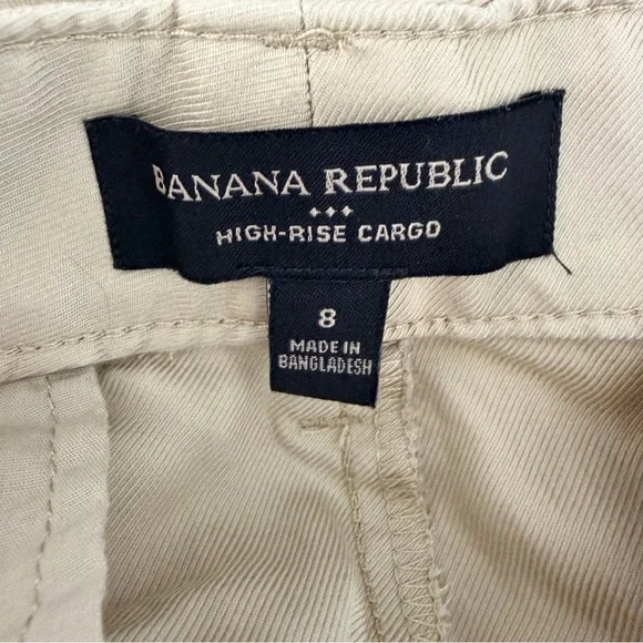 Banana Republic Beige High Rise Wide Leg Cargo Pants | 8 - Picture 5 of 6